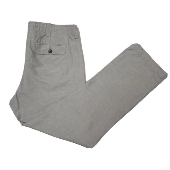 Vince Cotton Blend Drawstring Button Fly Gray Flap Pocket Causal Pant 32(34x 29) - Picture 2 of 7